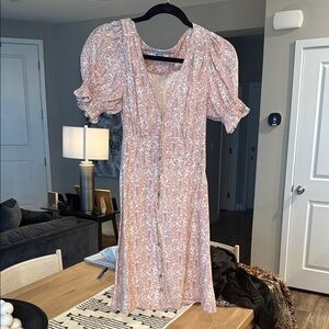 BB Dakota Blush Floral Midi Dress